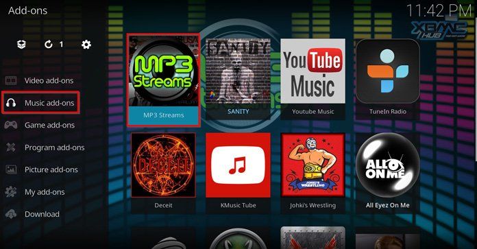 mp3-streams-kan-nås-via-kodis-huvudmeny
