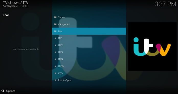 iTV gränssnitt