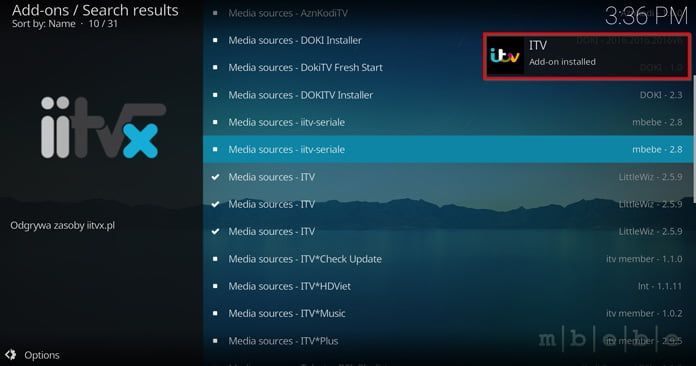 iTV installerat popup
