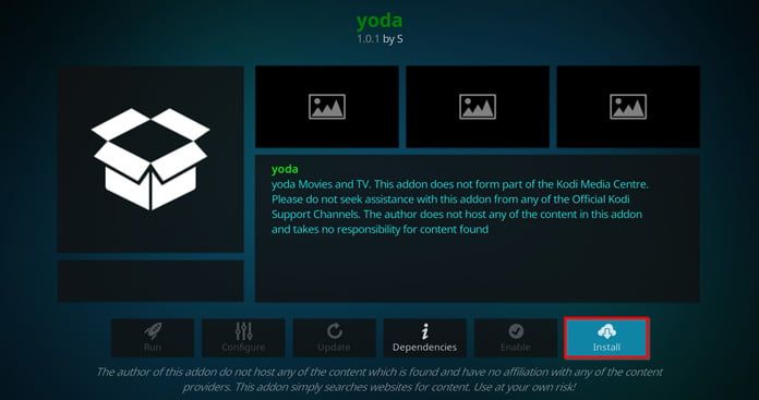 Installera Yoda