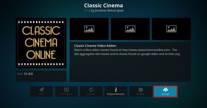 installera Classic Cinema