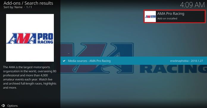popup-ruta-säger-att-ama-pro-racing-är-installerat