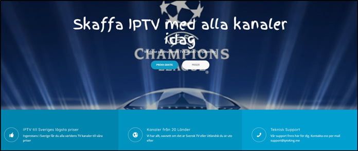 iptvking-marknadsföringsmaterial
