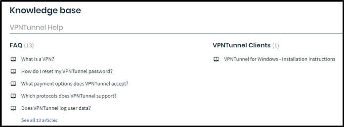 vpntunnel-hjälpsektion