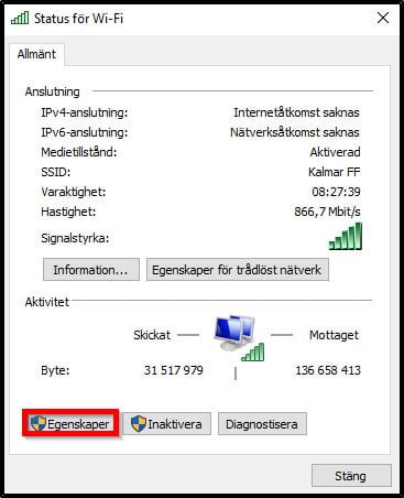 egenskaper-för-wifi-nätverk-windows-10