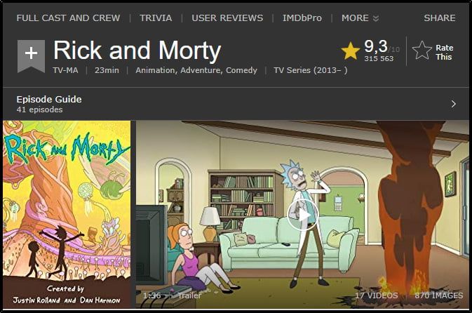 rick-and-morty-på-imdb