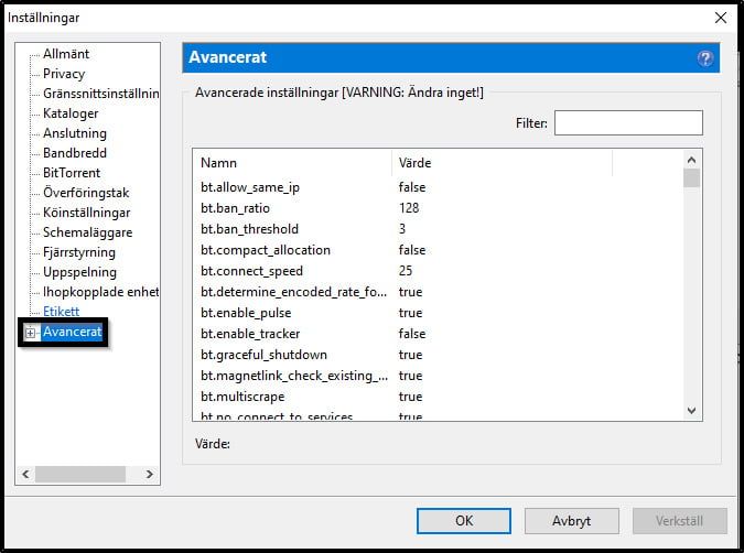 välj-avancerat-i-utorrent