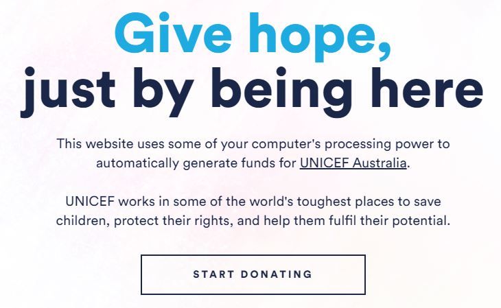 Bitcoin mining hopepage unicef