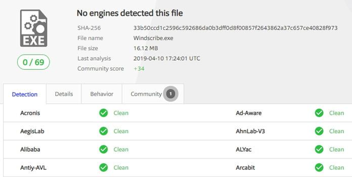 inget-virus-för-windscribe-i-programvaran