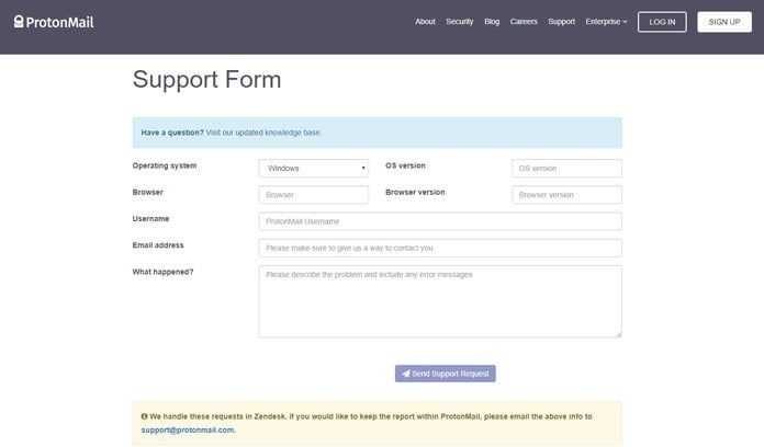 protonmail-supportformulär