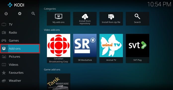 kodi-hemskärm-add-ons
