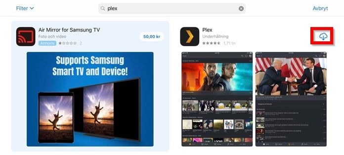 ladda-ner-plex-från-app-store