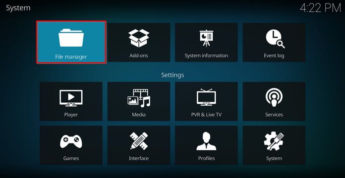 ta-er-till-file-manager-via-kodis-gränssnitt