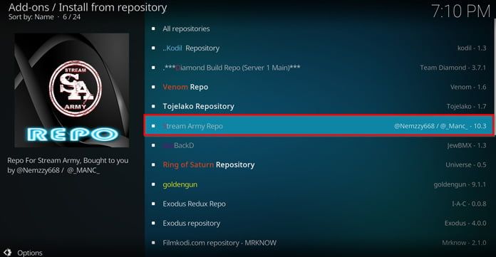 välj-stream-army-repo