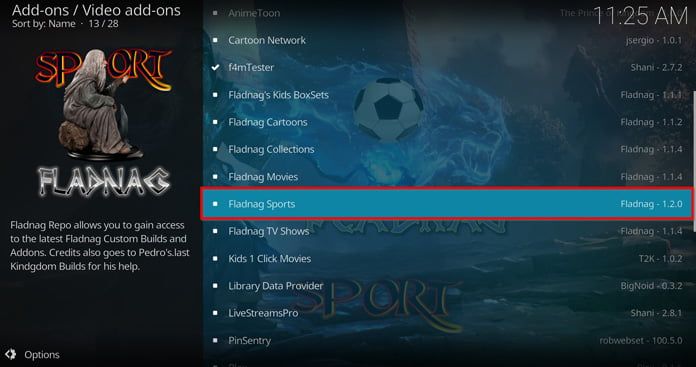 installera fladnag sports