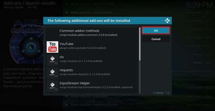 kodi ok install